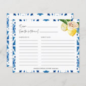 Mediterrane blauwe Tegels Italië Ontvangt Kaarten (Voorkant / Achterkant)