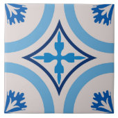 mediterrane blauwe Tegels Tegeltje (Voorkant)