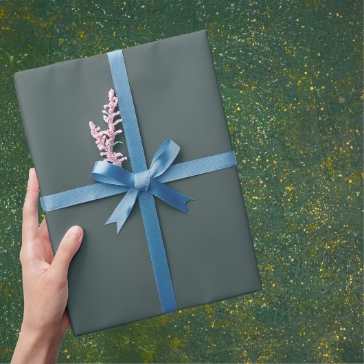 Mediterrane Blauwgroen vaste kleuren Cadeaupapier