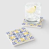 mediterrane bloei stenen onderzetter (Zijkant)