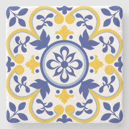 mediterrane bloei stenen onderzetter