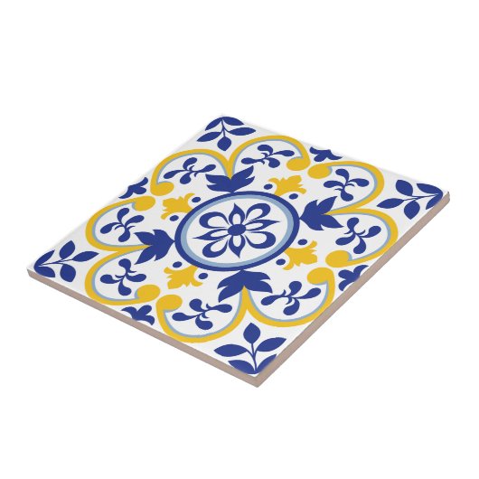 mediterrane bloei tegeltje (Zijkant)