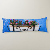 Mediterrane bloem foto slaapkamer decorbed lichaamskussen (Achterkant)