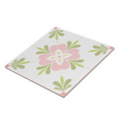 Mediterrane Bloem Roze & Salie Tegeltje (Zijkant)