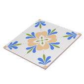 mediterrane bloem tegeltje (Zijkant)