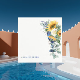 Mediterrane Bloemen Zonnebloemen Douche Cocktail Servet