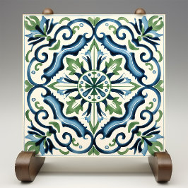 Mediterrane bloemenelegantie keramische print Tege Tegeltje