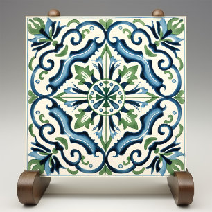 Mediterrane bloemenelegantie keramische print Tege Tegeltje