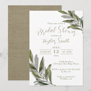 Mediterrane Boho Chic minimale uitnodiging