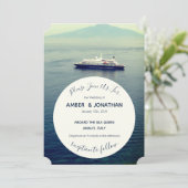 Mediterrane boot thema bruiloft uitnodigingen (Staand voorkant)