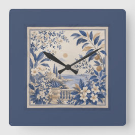 Mediterrane botanische wandklok