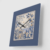 Mediterrane botanische wandklok (Hoek)