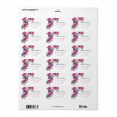 Mediterrane Bougainvillea Birthday Snack Labels (Full Sheet)
