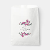 Mediterrane Bougainvillea bruiloft dank u Bedankzakje (Voorkant)