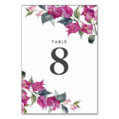 Mediterrane Bougainvillea Trouwtafel Nummer Kaart (Achterkant)