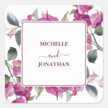 Mediterrane Bougainvillea Wedding Envelope-zeehond