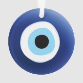 Mediterrane boze oogbescherming Lucky Charm Ornament (achterkant)