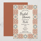 Mediterrane Bridal Shower-uitnodiging Kaart (Voorkant / Achterkant)