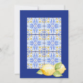 Mediterrane bruidsdouche uitnodiging, Positano Kaart (Achterkant)