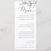Mediterrane bruiloft | Elegante minimalistische ol Menu (Voorkant)