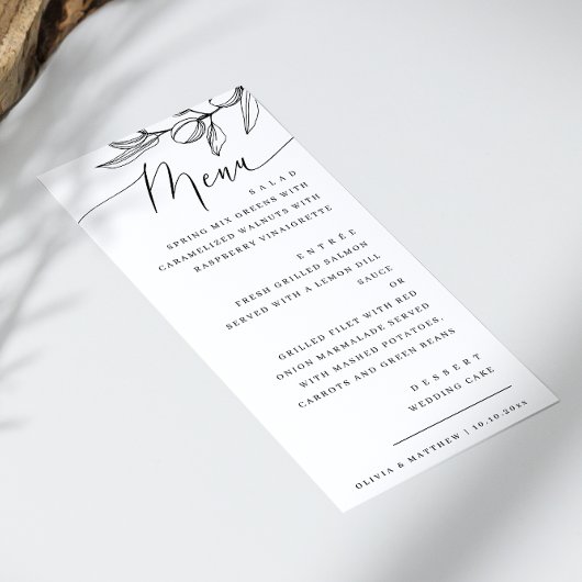Mediterrane bruiloft | Elegante minimalistische ol Menu
