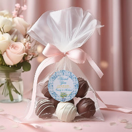 Mediterrane bruiloft uitnodiging Lemon Trellis Ronde Sticker