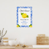 Mediterrane Bruiloft Welkom Poster (Keuken)