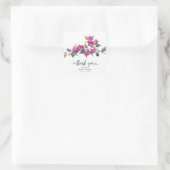 Mediterrane bruiloftsbruiloop met Bougainvillea Vierkante Sticker (Tas)
