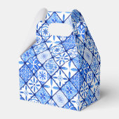 Mediterrane bruiloftsontvangst met citroenen en bl bedankdoosjes (Achterkant)