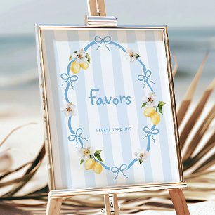 Mediterrane citroen blauwe bogen favorieten poster