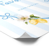 Mediterrane citroen blauwe bogen favorieten poster (Hoek)