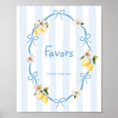 Mediterrane citroen blauwe bogen favorieten poster (Voorkant)