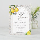 Mediterrane citroen Boho Tegels Baby shower Kaart (Staand voorkant)