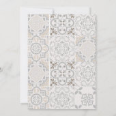 Mediterrane citroen Boho Tegels Baby shower Kaart (Achterkant)