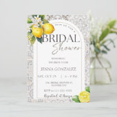 Mediterrane citroen Boho Tegels Vrijgezellenfeest Kaart (Staand voorkant)