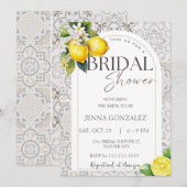 Mediterrane citroen Boho Tegels Vrijgezellenfeest Kaart (Voorkant / Achterkant)