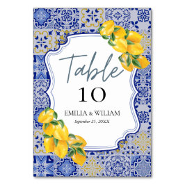 Mediterrane citroen bruiloft kaart