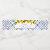 Mediterrane citroen citrus bruidszaaier waterfles etiket (Enkel label)