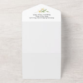 Mediterrane citroen citrus bruiloft all in one uitnodiging (Buitenkant)