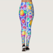 Mediterrane citroen en Tegel Dolce Pattern Legging (Achterkant)