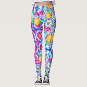 Mediterrane citroen en Tegel Dolce Pattern Legging