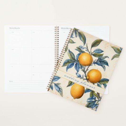 Mediterrane citroen Grove bruiloft Planner (Display)