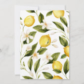 Mediterrane citroen receptie uitnodiging Kaart (Achterkant)