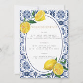 Mediterrane citroen Tegel Bachelorette Weekend Kaa Kaart (Achterkant)