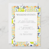 Mediterrane citroen Tegel Bachelorette Weekend Kaa Kaart (Achterkant)