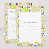 Mediterrane citroen Tegel Bachelorette Weekend Kaa Kaart (Voorkant / Achterkant)