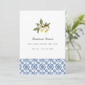 Mediterrane citroen Tegel Bachelorette Weekend Kaa Kaart (Staand voorkant)