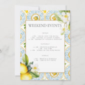 Mediterrane citroen Tegel Bachelorette Weekend Kaa Kaart (Achterkant)