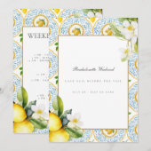 Mediterrane citroen Tegel Bachelorette Weekend Kaa Kaart (Voorkant / Achterkant)