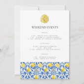 Mediterrane citroen Tegel Bachelorette Weekend Kaa Kaart (Achterkant)